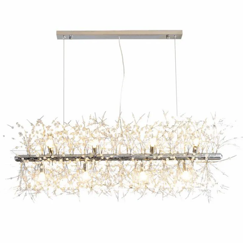 

LED Crystal Chandelier Light Hanging Lamp Dandelion Chandelier Lighting Hot Manggic Modern LED Bulbs Semiflush Mount Iron AC Art