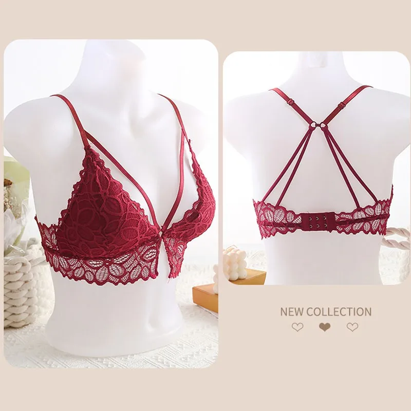 

2021 New French Sexy Lace Underwear Set Hollow Beautiful Back Strap Bra And Panties Two-piece Set