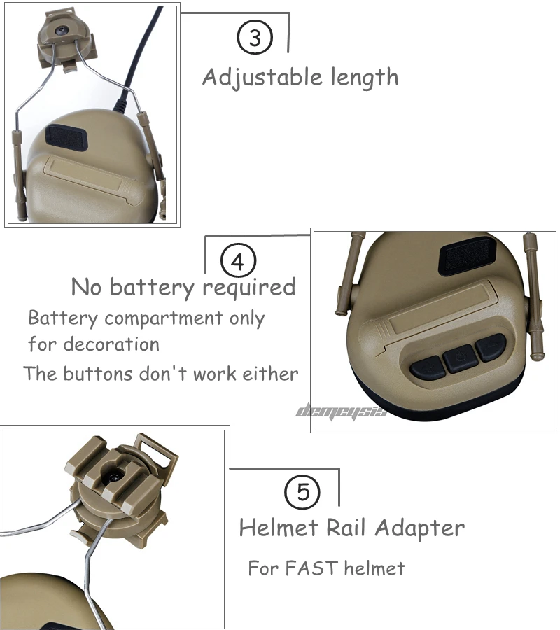 

The Fifth Generation Of High-Quality Tactical Shooting Headset Military Helmet Headset Air Paintball Headset CS War Game Headset