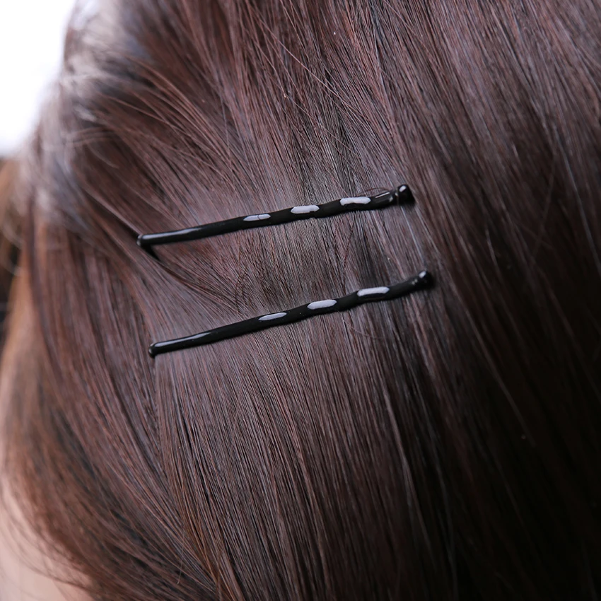 60 шт. черные невидимые заколки для волос волнистые прямые популярная простая