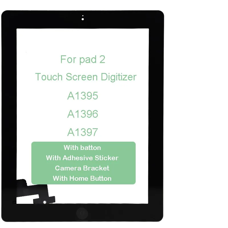 

Сенсорный экран для iPad 2, A1395, A1396, A1397, 5 шт./лот