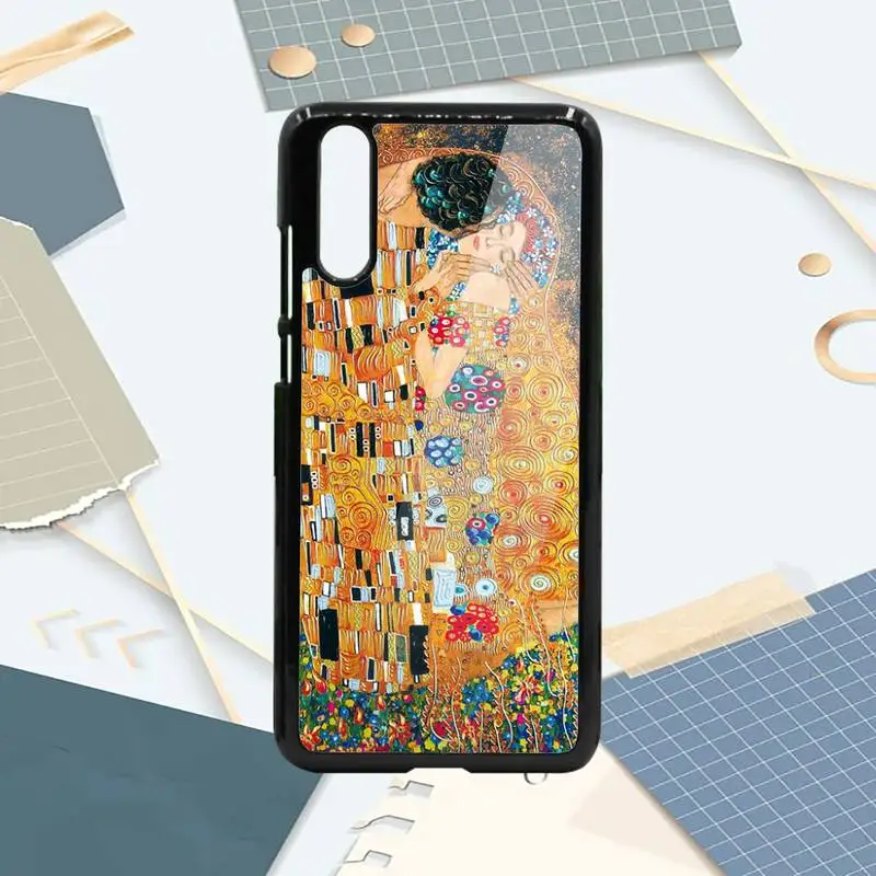 

Gustav Klimt Kiss retro painting Phone Case PC For Samsung galaxy S note 8 9 20 10 e lite2019 plus pro ultra