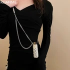Новое ожерелье RUANME2022 с косым крестом из жемчуга, сумочки, Женская цепочка на свитер, украшения для сауны
