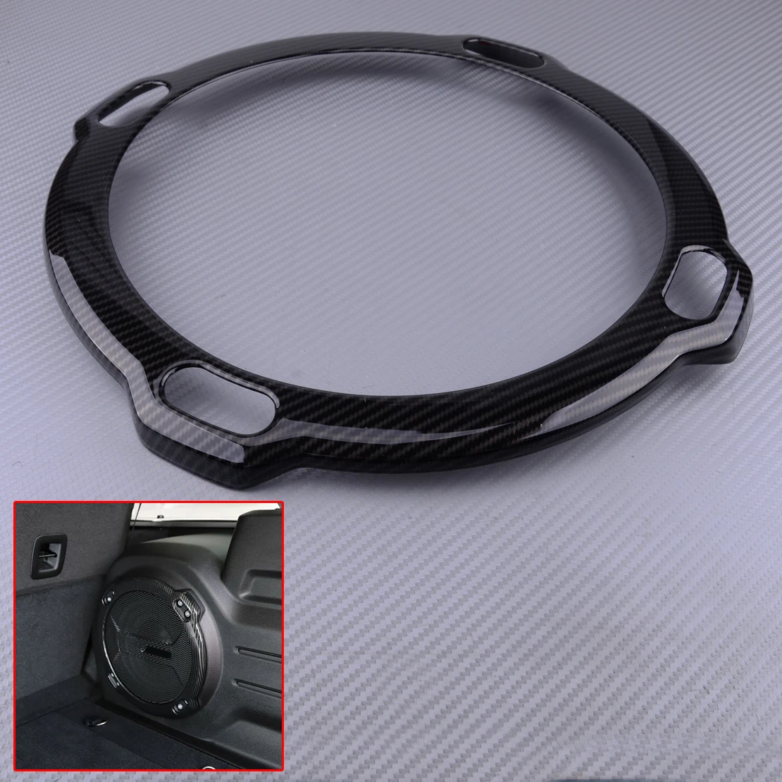 АБС пластик углеродное волокно стильная задняя крышка сабвуфера обшивка