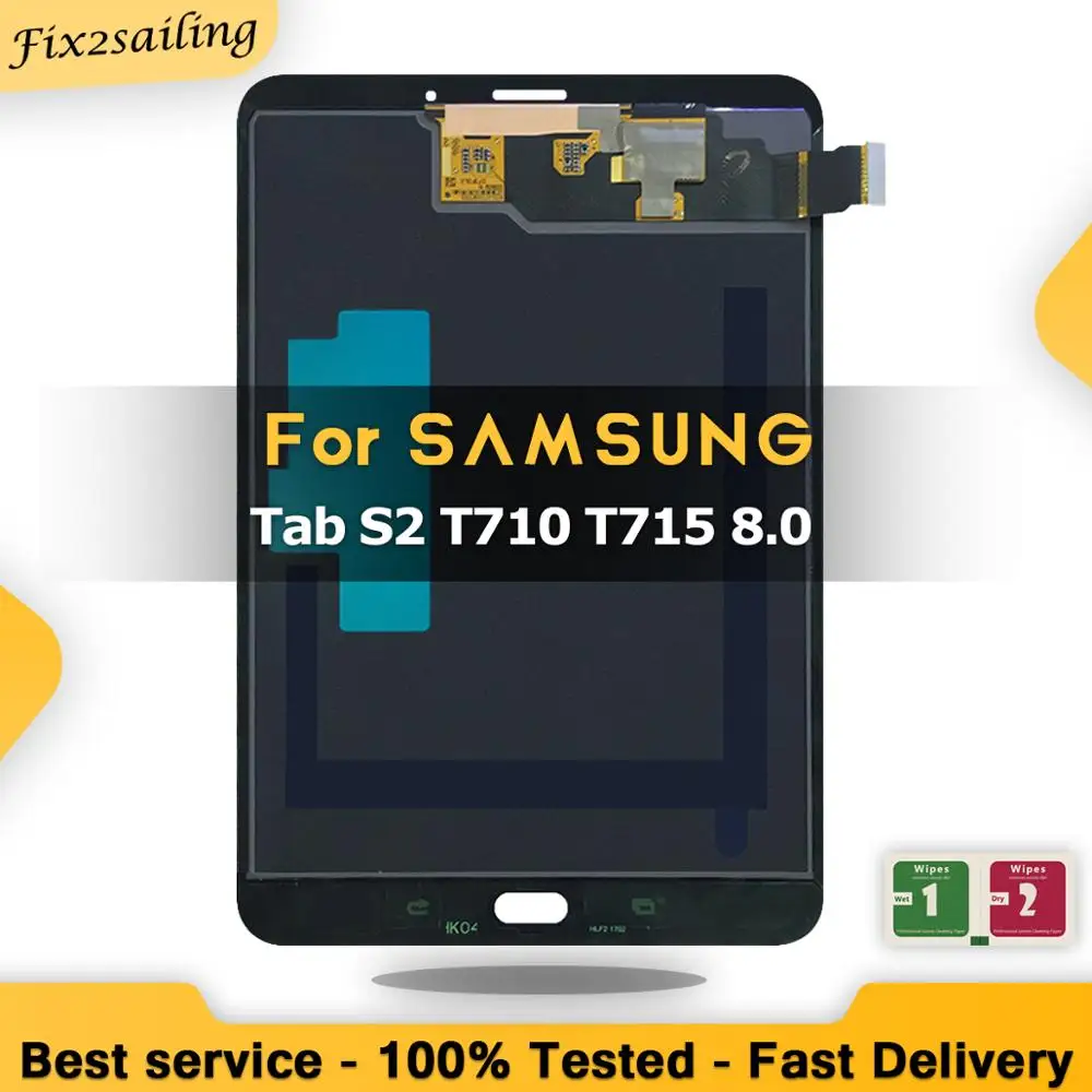 100% протестированная сборная панель для ремонта Samsung GALAXY Tab S2 8 0 2015 T710 WiFi T715 3G