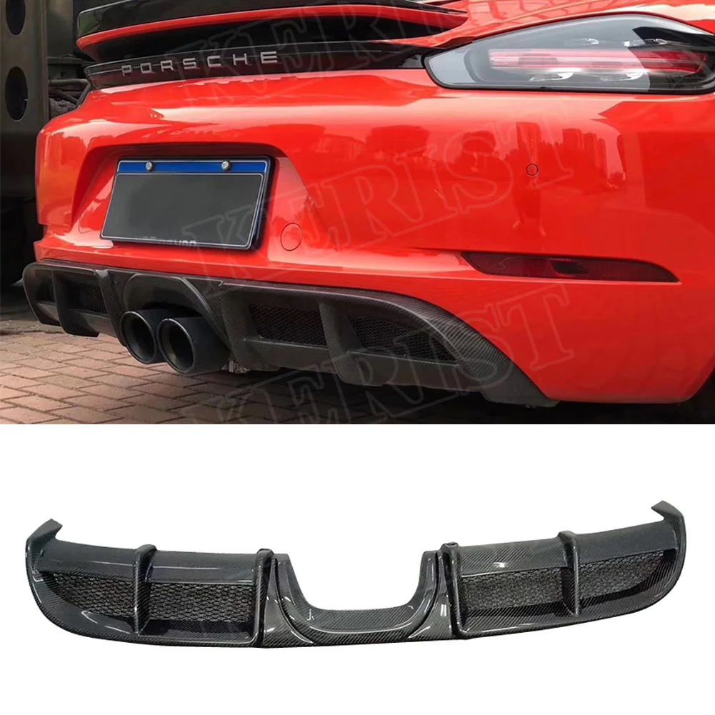 Для Porsche 718 boxster cayman 2017 up диффузор из углеродного волокна автомобильный