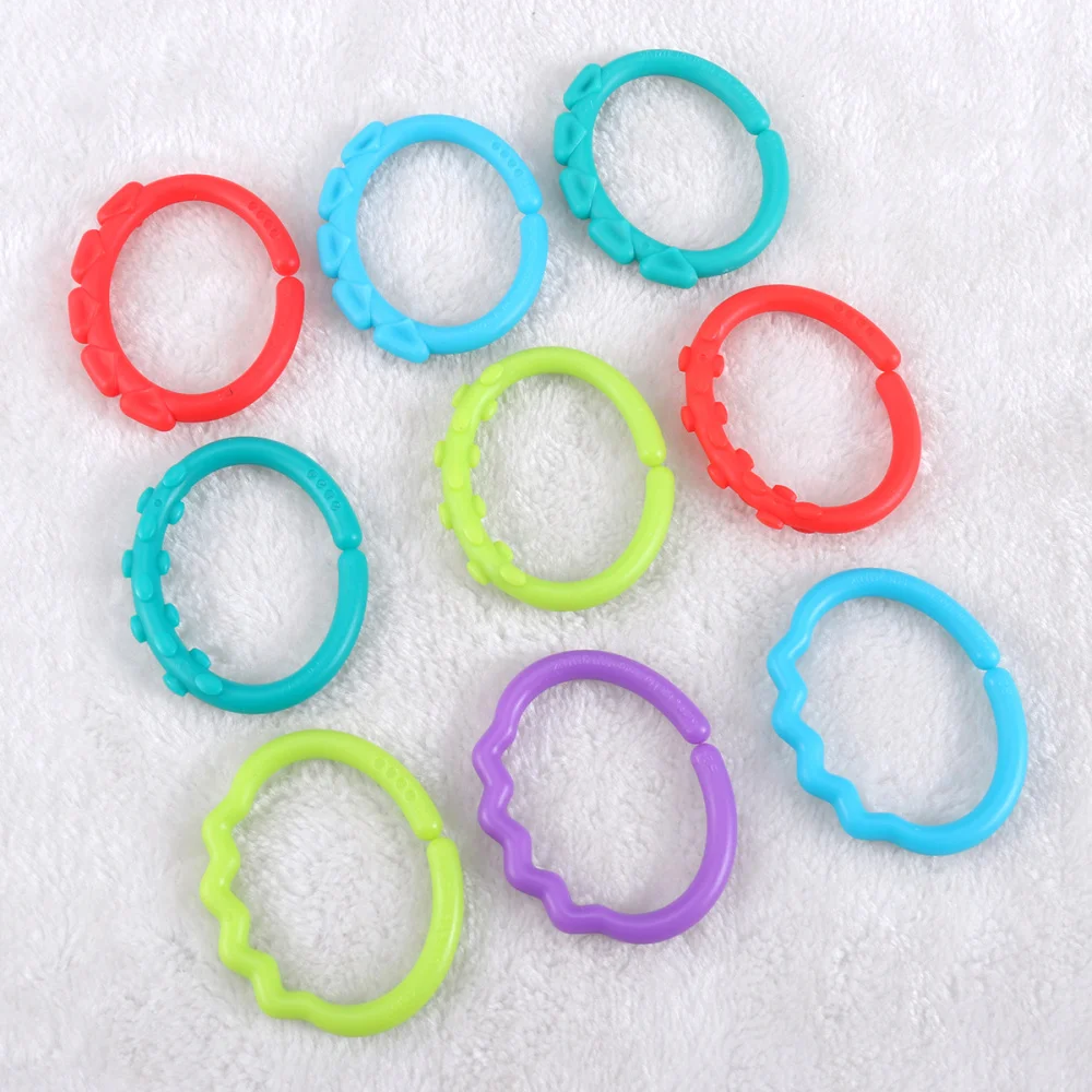 

24pcs Baby Teether Rings Links Toys Links Rattle Strollers Car Seat Travel Toys for Baby Infant Newborn
