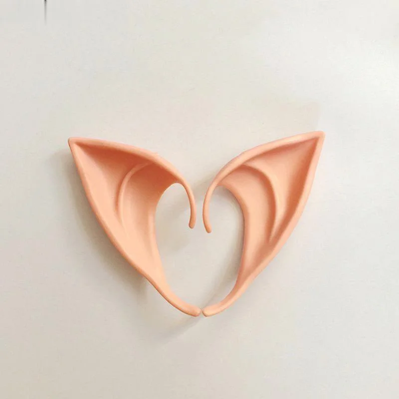 1 Pair Elven Elf Ears Pointed Anime Fairy Cosplay Costumes Vampire Soft  Emulsion Ear Christmas Halloween Party for Gifts