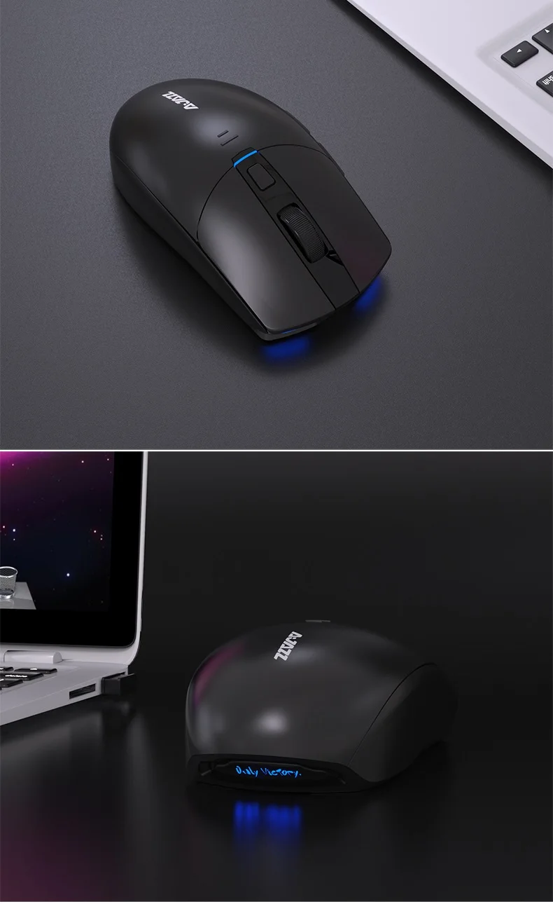 Новая Ajazz i303 Pro легкая беспроводная мышь с подсветкой 2,4 Ghz с заказным чипом, универсальная настольная мышь для ноутбука