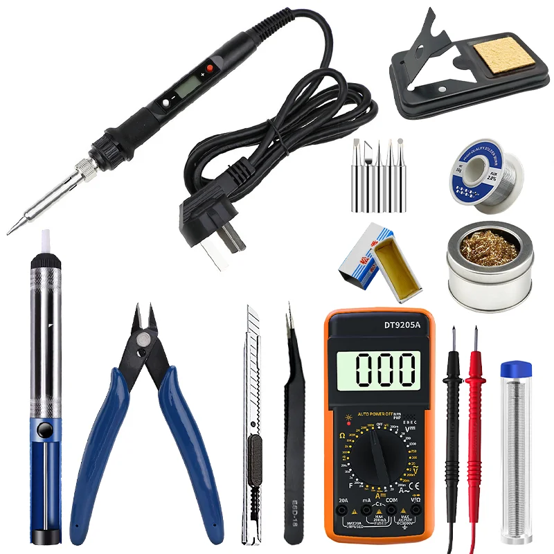 

Electric Soldering Iron 80W LCD Digital Adjustable Temperature Soldering Tools 220V110V Ceramic Heater Welding Tools