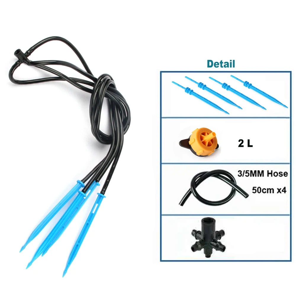 Irrigation Dripper Micro Drip System Emitter Curved /Straight Arrow 3/5 Hose Drippers Kit Plant Watering Tool | Дом и сад