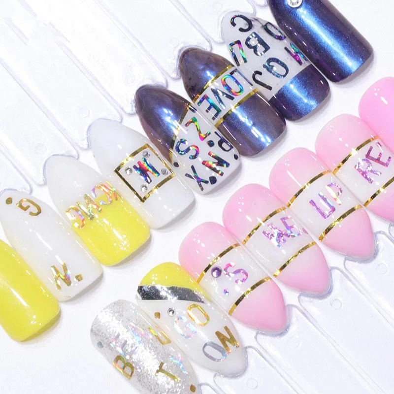 5 комплектов блестки для дизайна ногтей смешанные размеры буквы дизайн флеш