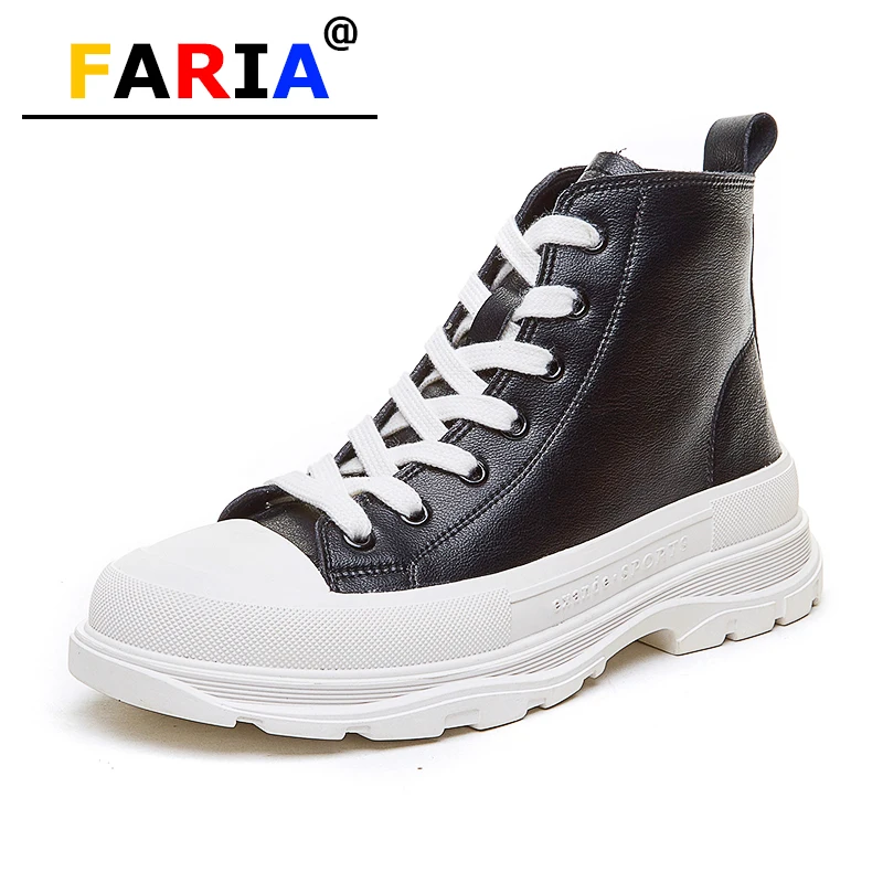 Женские высокие кроссовки из натуральной кожи белые или оранжевые дышащие на