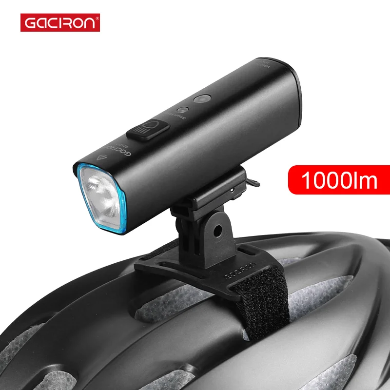 Gaciron 1000Lm إضاءة أمامية للدراجة المطر ضيق الدراجات الجبهة الإضاءة مصباح USB تهمة المقود خوذة فانوس السلامة مصباح يدوي