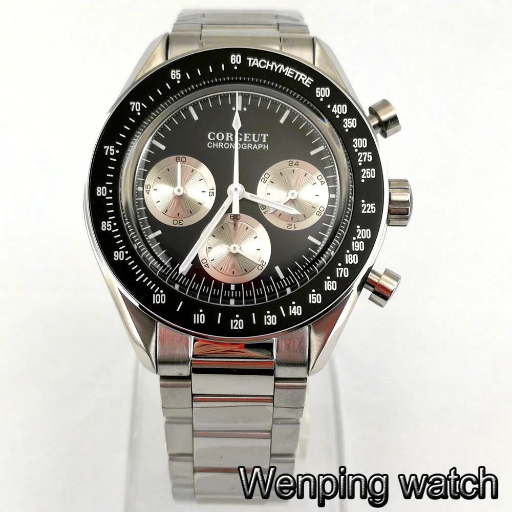 Мужские кварцевые часы с хронографом 40 мм | Наручные