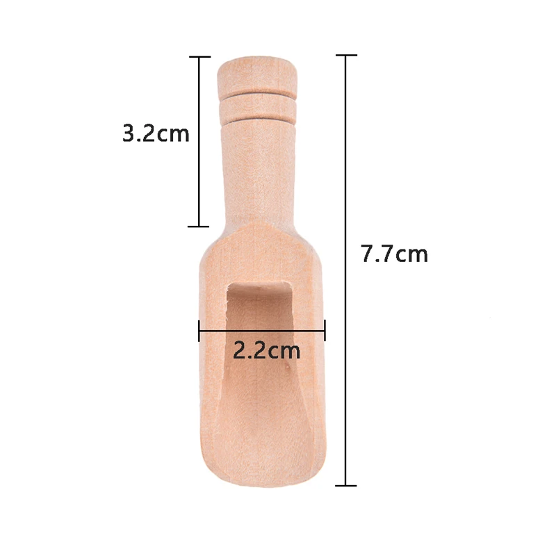 

1pc Wooden Kitchen Herb Powder Rice Spice Salt Sugar Flour Spoon Scoop Cooking Baking Tools Kitchen Wood Spoons & Spatula