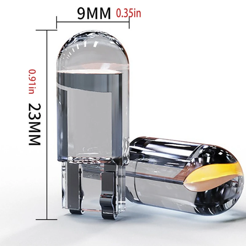 

10Pcs 6000K Dome Light Instrument Lamp Acrylic Shell COB DC 12V T10 LED Car Lights Bulb