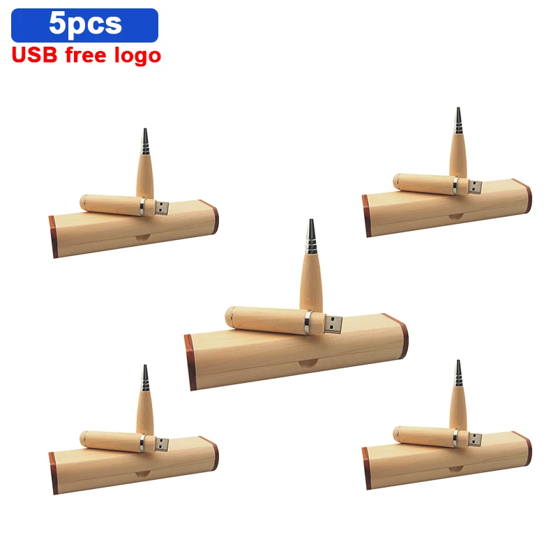5 шт./лот флэш-памяти Флеш накопитель usb2.0 деревянный usb накопителя с коробкой