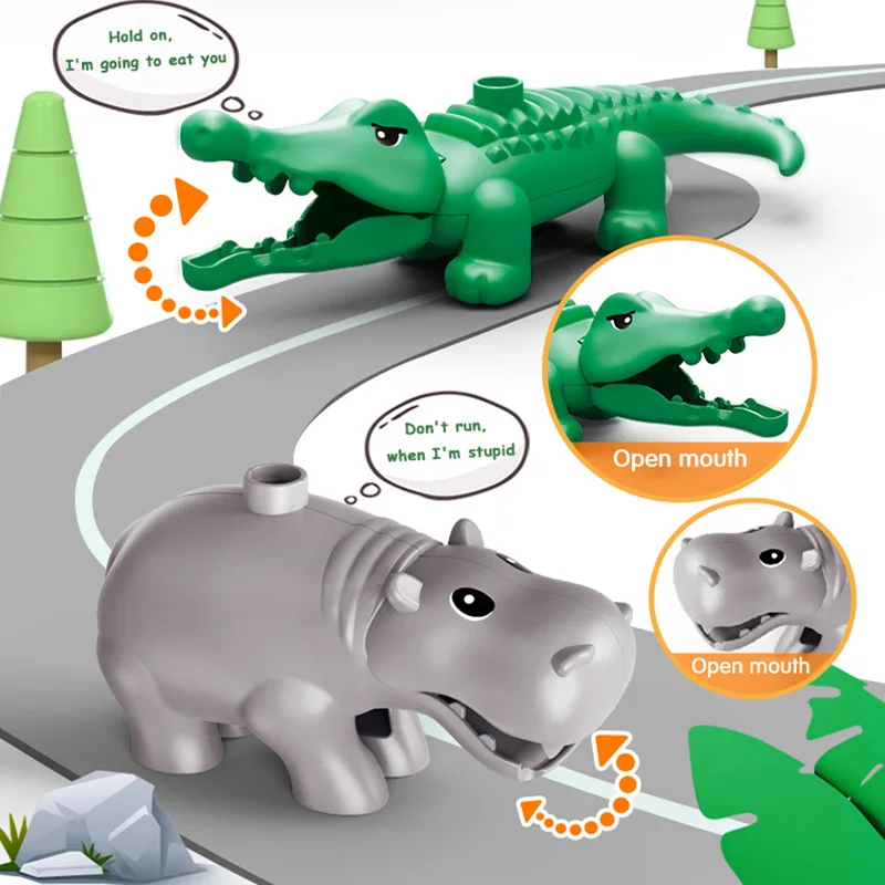 

2021 New Big Size Animals Building Blocks Accessories Zoo Farm Toys Animal Koala Owl Flamingo Kangaroo Creativity Education Toys
