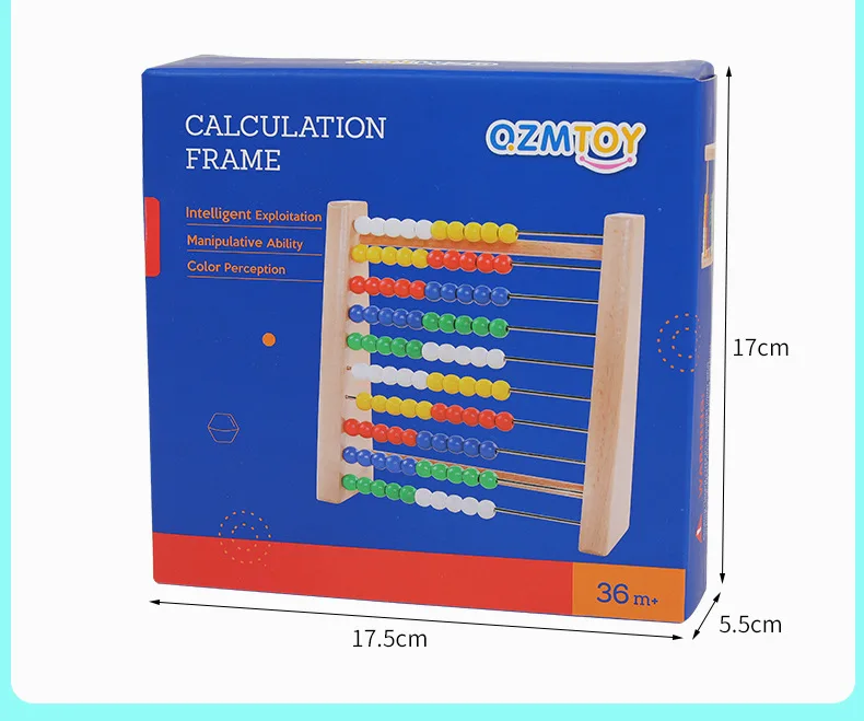 

Factory QZM Calculation Frame Building Blocks Educational Early Education Baby Enlightenment Abacus Wooden Ten Speed Counter