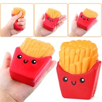 new fashion jumbo squishy slow rising toys red pink blue french fries kids gifts stress relief toys christmas gift