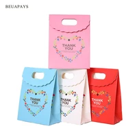20pcs thank you flower heart handbag gift paper bag candy box wedding baby shower decoration for home event part favors birthday
