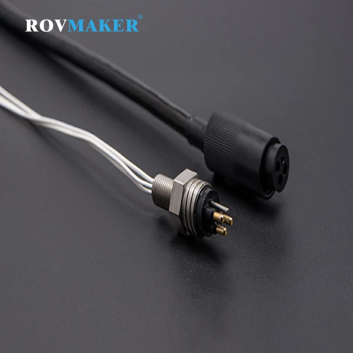 

ROVMAKER MCBH 3M MCIL 3F IP69K Watertight 7000m Depth Electrical IP69 Robot Pluggable of Underwater Cable Connector