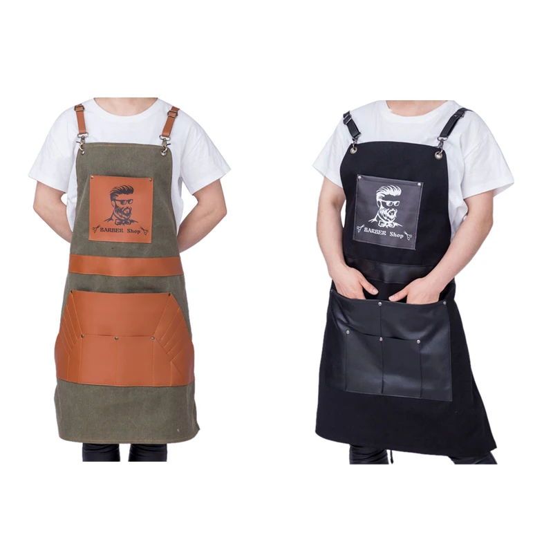 

Salons Hairdressing Cape for Hair Cutting Apron Oxford Buga Barber Pocket Hair Cutting Dyeing Cape Hairdresser Antifouling Cloth