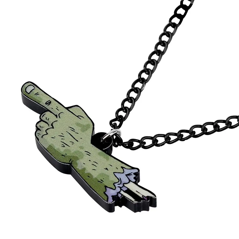 Акриловое ожерелье WEVENI с пальцами зомби на Хэллоуин длинное колье праздничное