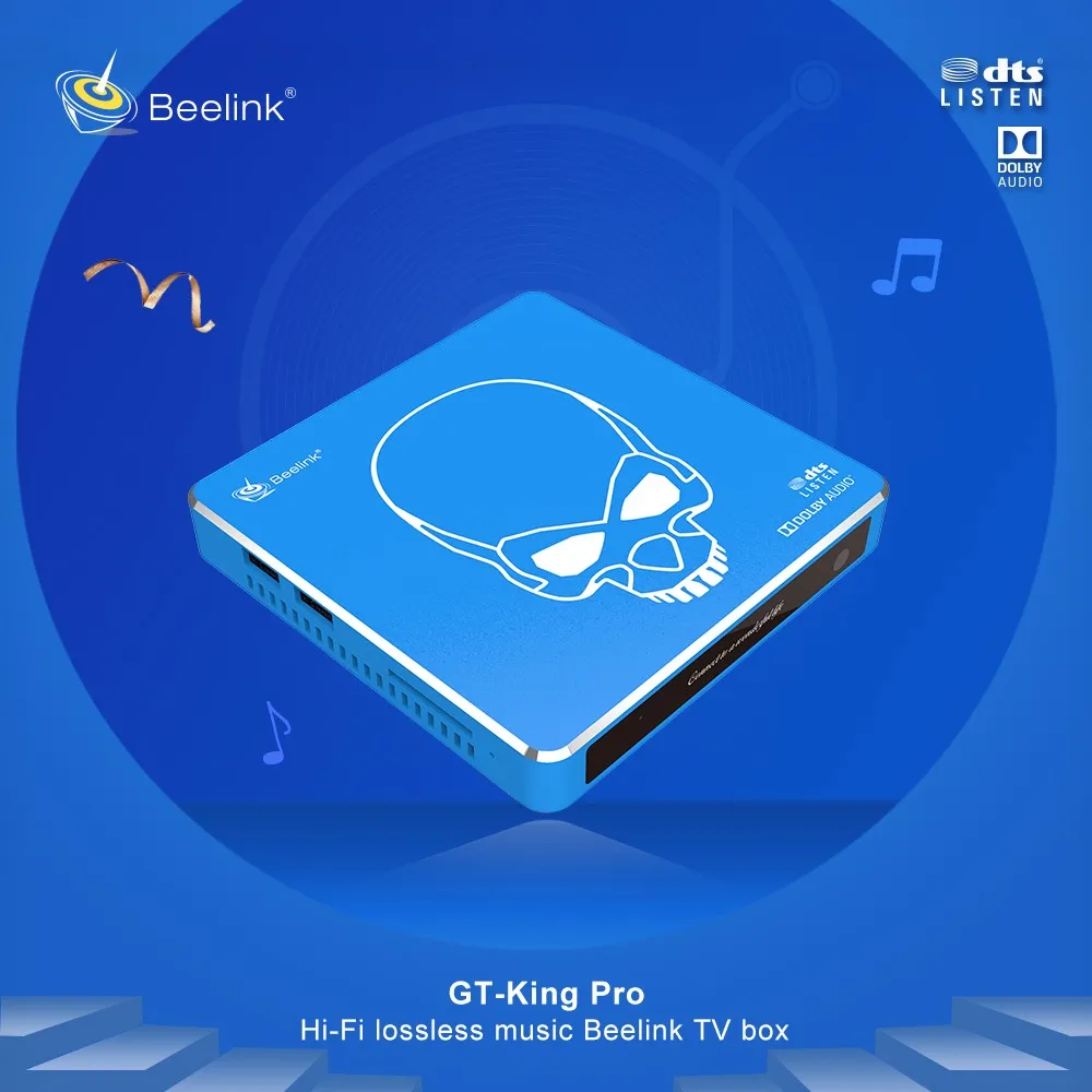 Beelink GT-King Pro Android 9,0 Smart Hi-Fi без потерь звук ТВ коробка 4 Гб 64 Гб Amlogic S922X-H BT 4,1 2,4/5,8 ГГц Wifi медиаплеер