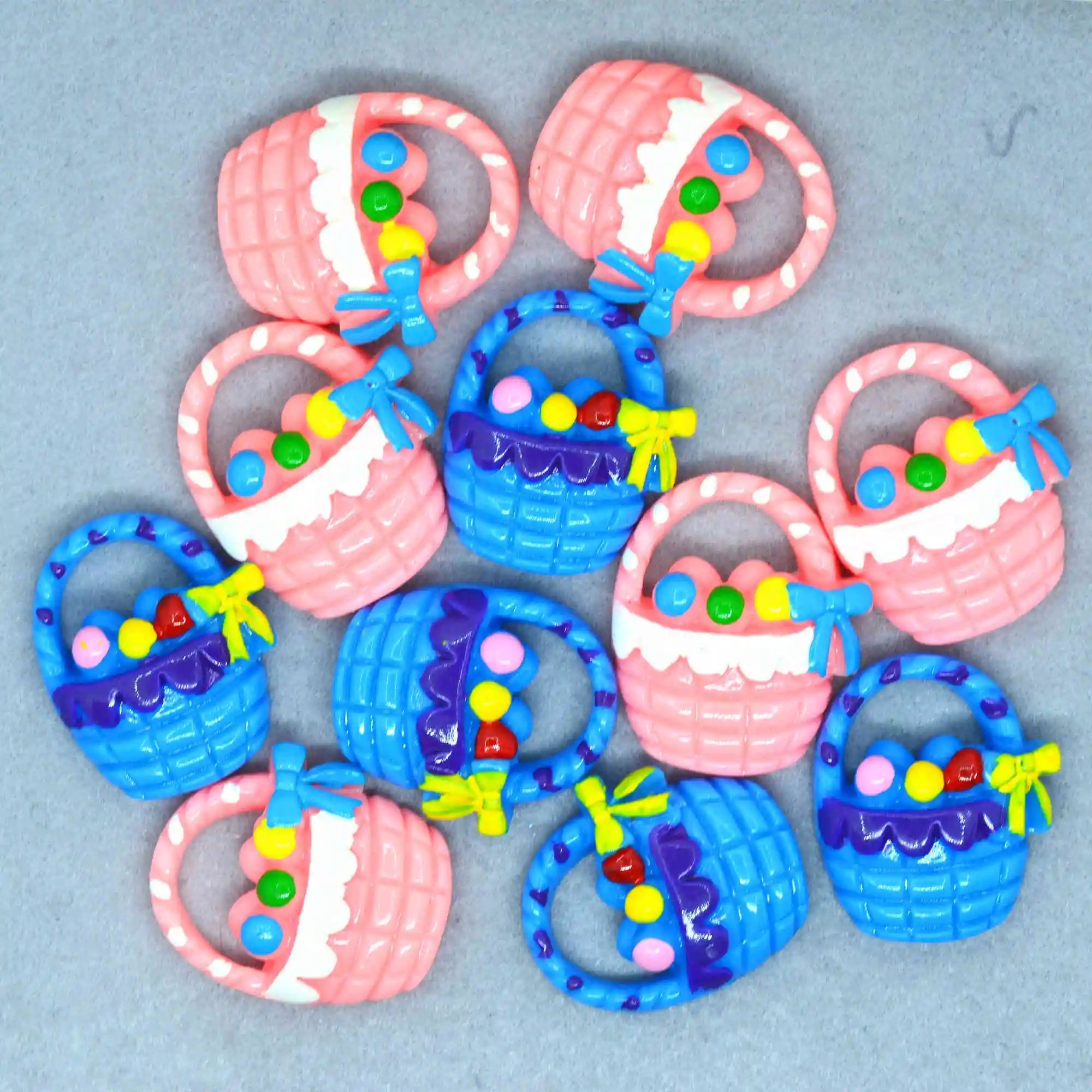 10 шт. красные синие смолы с плоской задней частью корзина для пасхальных яиц