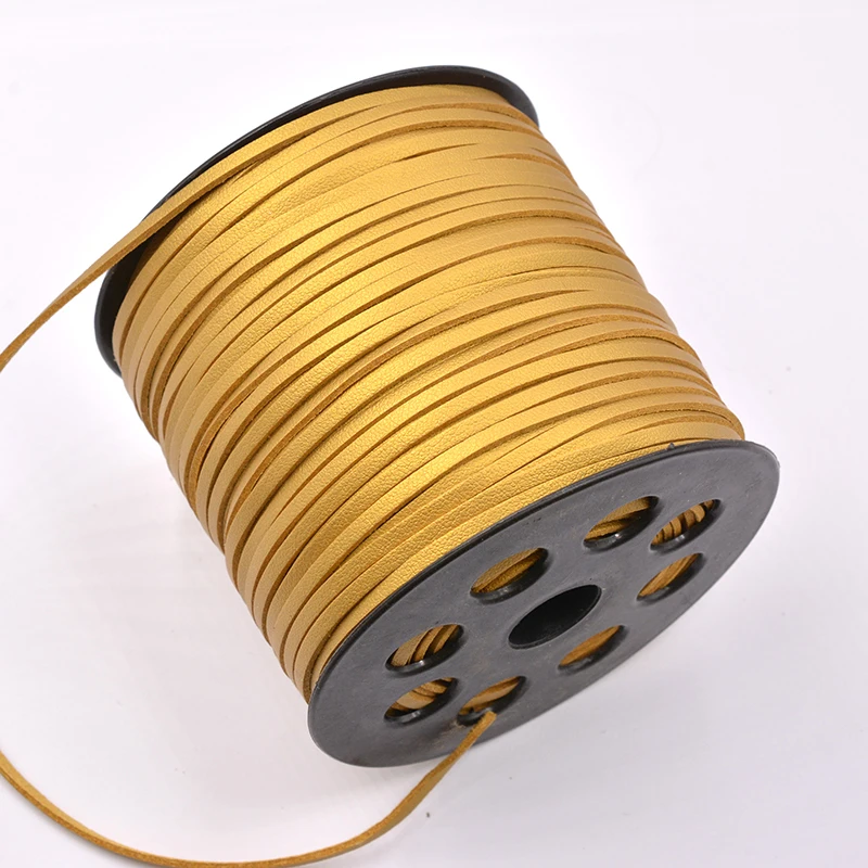 5 м/лот 3 мм плоский плетеный шнур из искусственной замши Корейский Бархатный