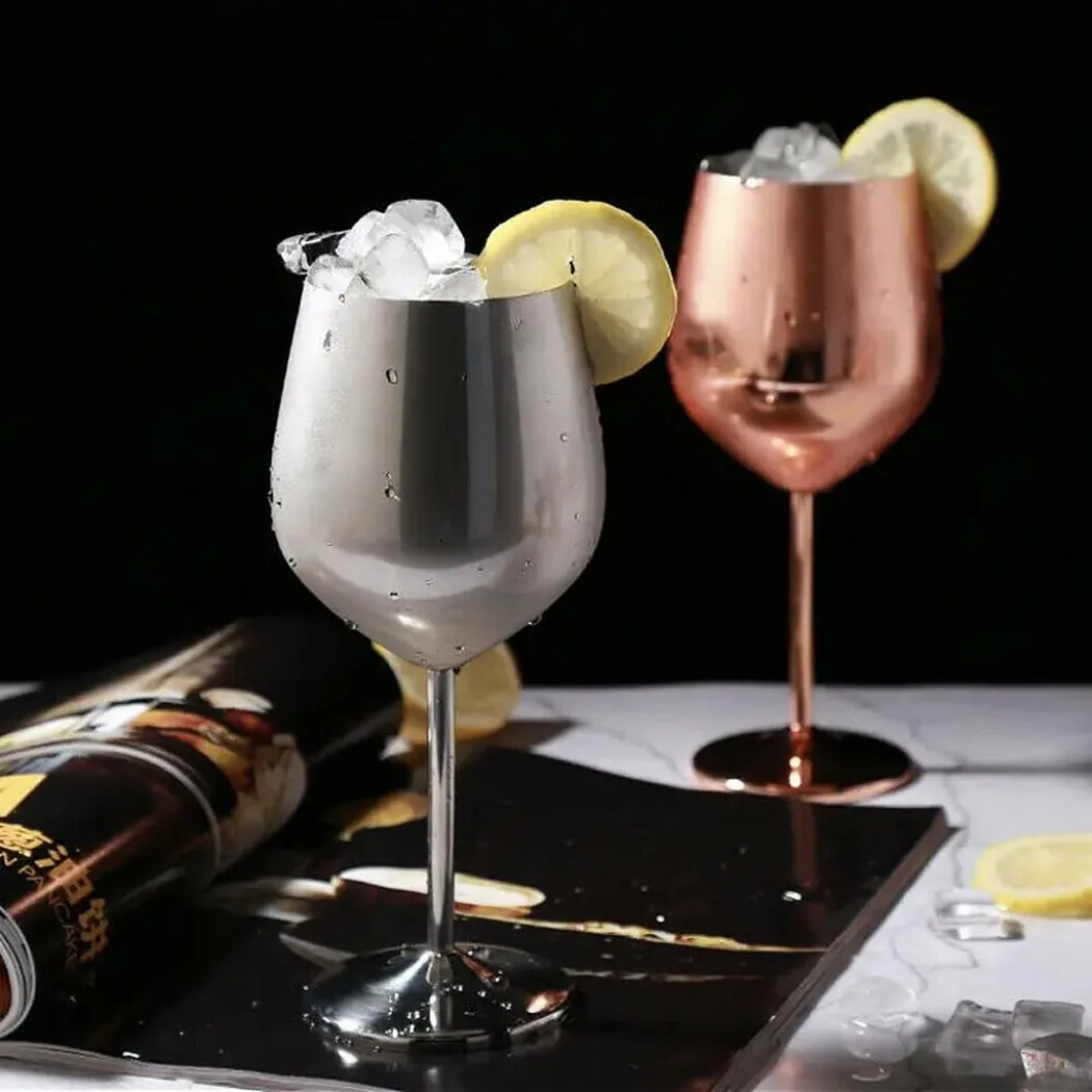 

Unbreakable 350ml Stainless Steel Wine Cup Wine Goblet Drinks Wine Glasses Dishwasher Safe Drinking Cocktail Wine Glass Goblet