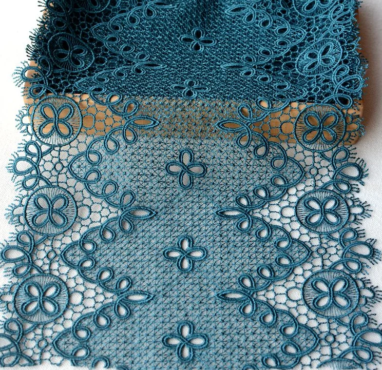 2 метра зеленая Высококачественная кружевная ткань африканская гипюровая