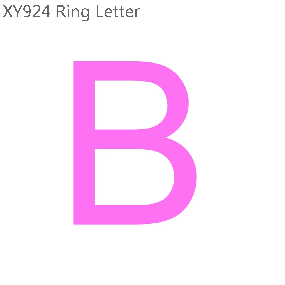 Letter B Trusta 925 Твердые ювелирные изделия из настоящего стерлингового серебра 26 букв A-Z коктейльное кольцо Размер 5 6 7 девочек Дети Рождественский подарок XY924 - Цвет основного камня: Letter B