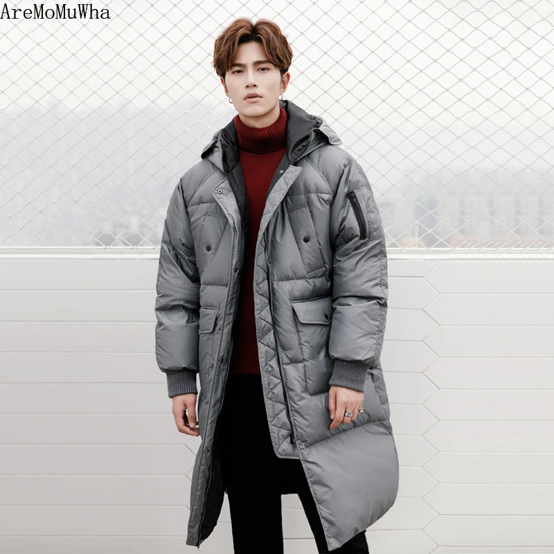 Bread Clothes Japanese Men's Hooded Cotton-padded Clothes Trend Loose Mid-length Large Cotton-padded Clothes  Jacket Thickening