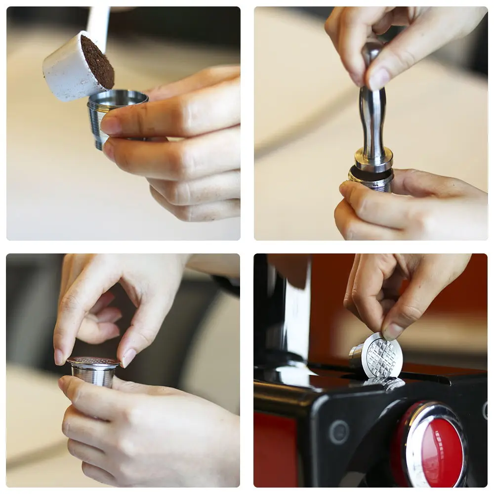 ICafilas Reusbale капсула Nespresso reutilable Inox из нержавеющей стали кофе фильтры Эспрессо