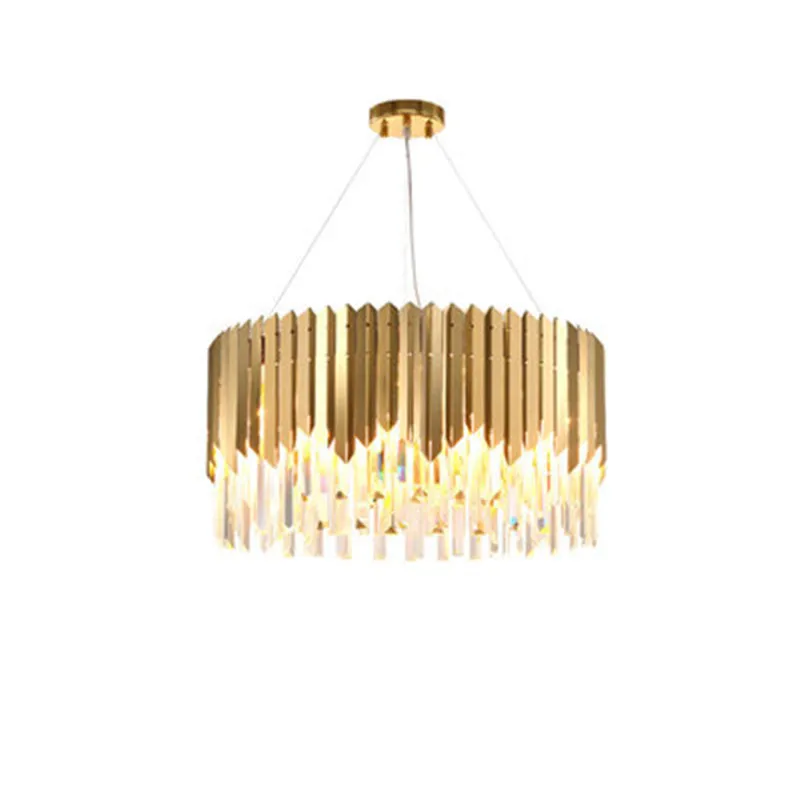 Роскошные подвесные светодиодные светильники из золотистой стали 304 для