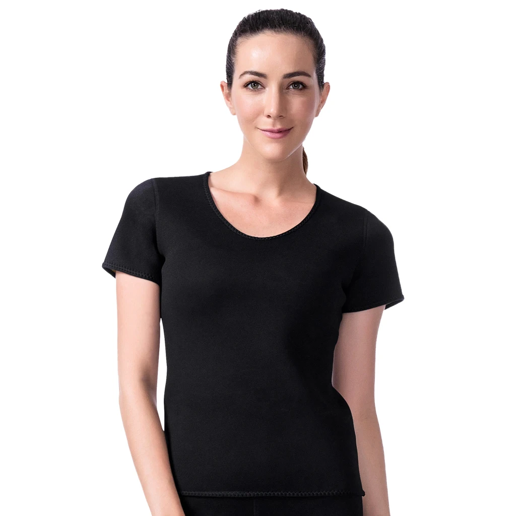 Неопреновая рубашка для сжигания жира и пота Рашгард сауна костюм топ потери