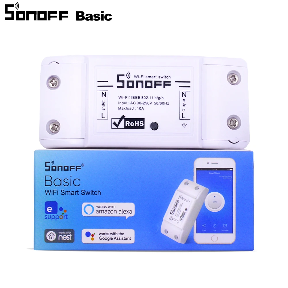 Беспроводной смарт переключатель Itead Sonoff Basic с Wi Fi пультом дистанционного