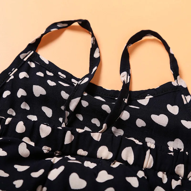 

2020Fashion Summer Kids Girls Clothing Sets Cotton Sleeveless Polka Dot Strap Girls Jumpsuit Clothes Sets Outfits Children Suits
