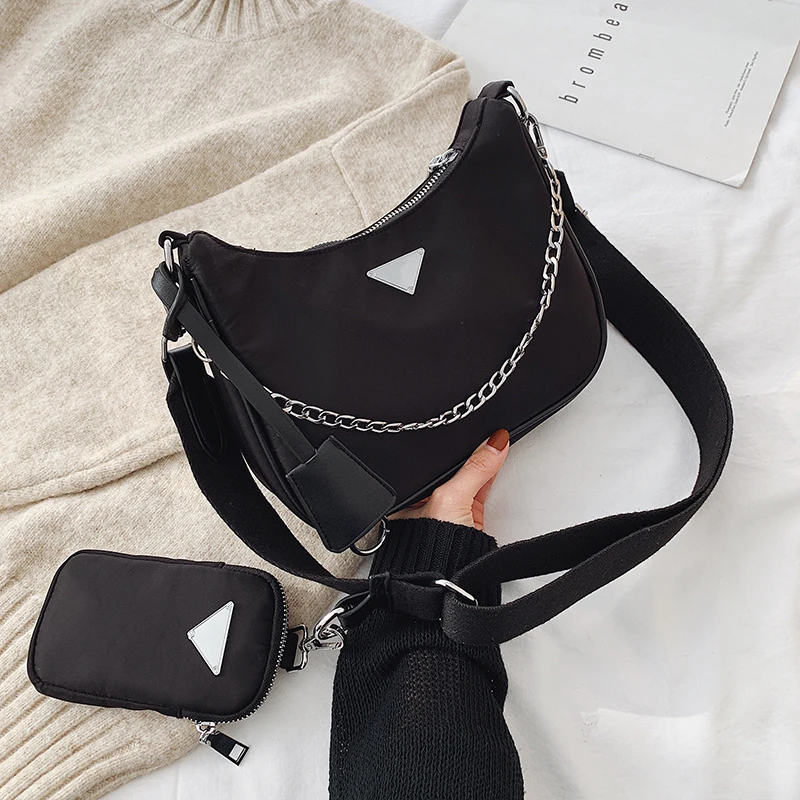 

Retro Shoulder Bag For Women Trendy Vintage Nylon Handbag Female Small Subaxillary Bags Casual Retro Mini Shoulder Bag Bella