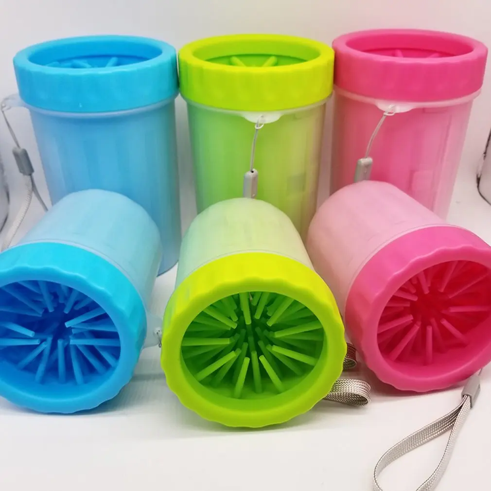 Automatic Portable Pet Foot Washer Cup Soft Silicone Bristles Pet Clean Brush Cleaning Paws Muddy Feet Dog Foot Wash Tools