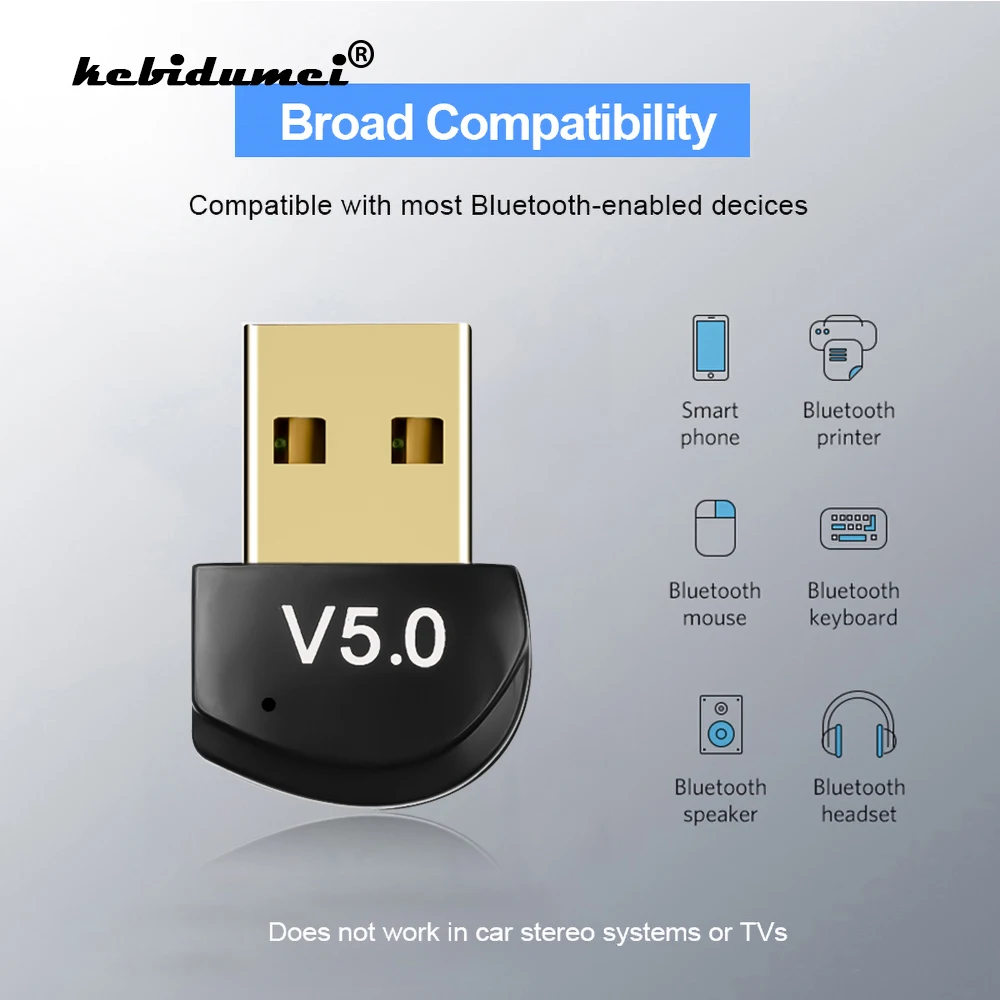 Kebidumei USB Bluetooth 5 0 ключ приемник передатчик мини адаптер беспроводной Музыка Аудио