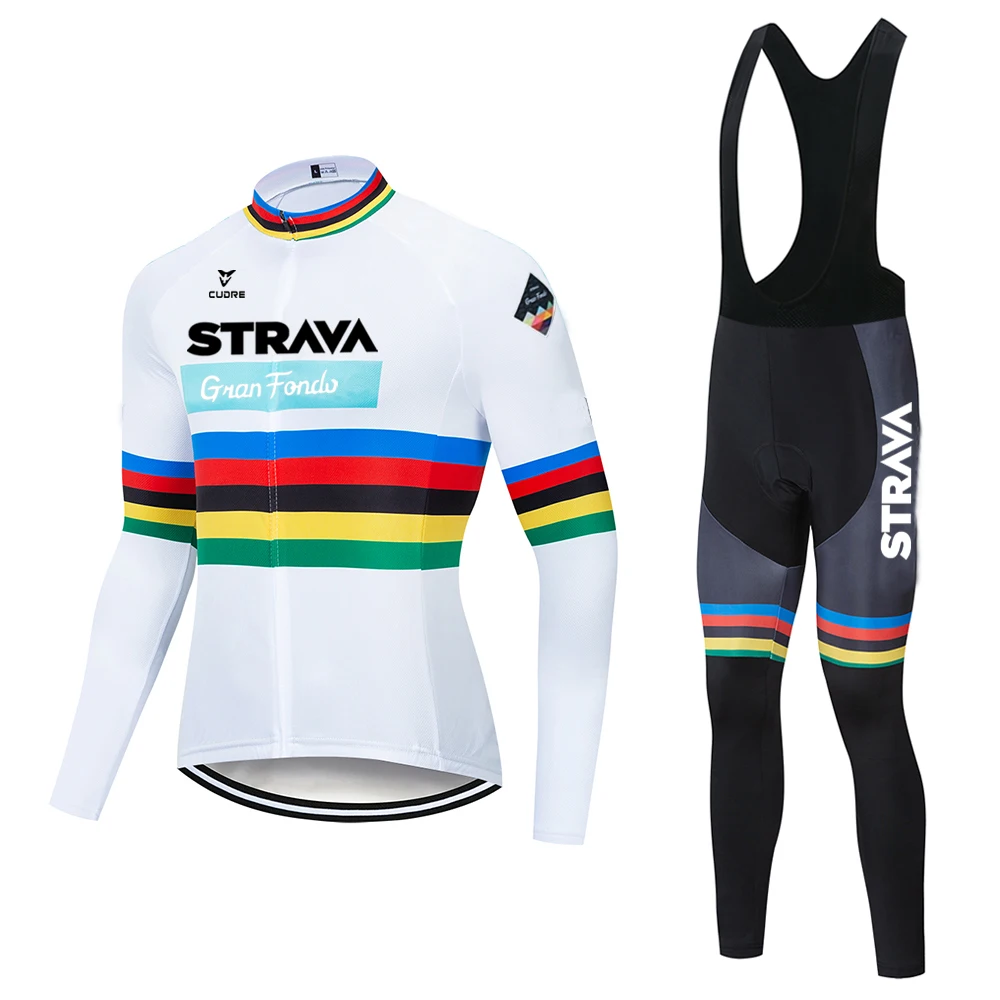 

Комплект одежды Strava мужской из Джерси с длинным рукавом, одежда для горного велосипеда, велосипедная одежда, гелевые брюки с комбинезоном 9D,...