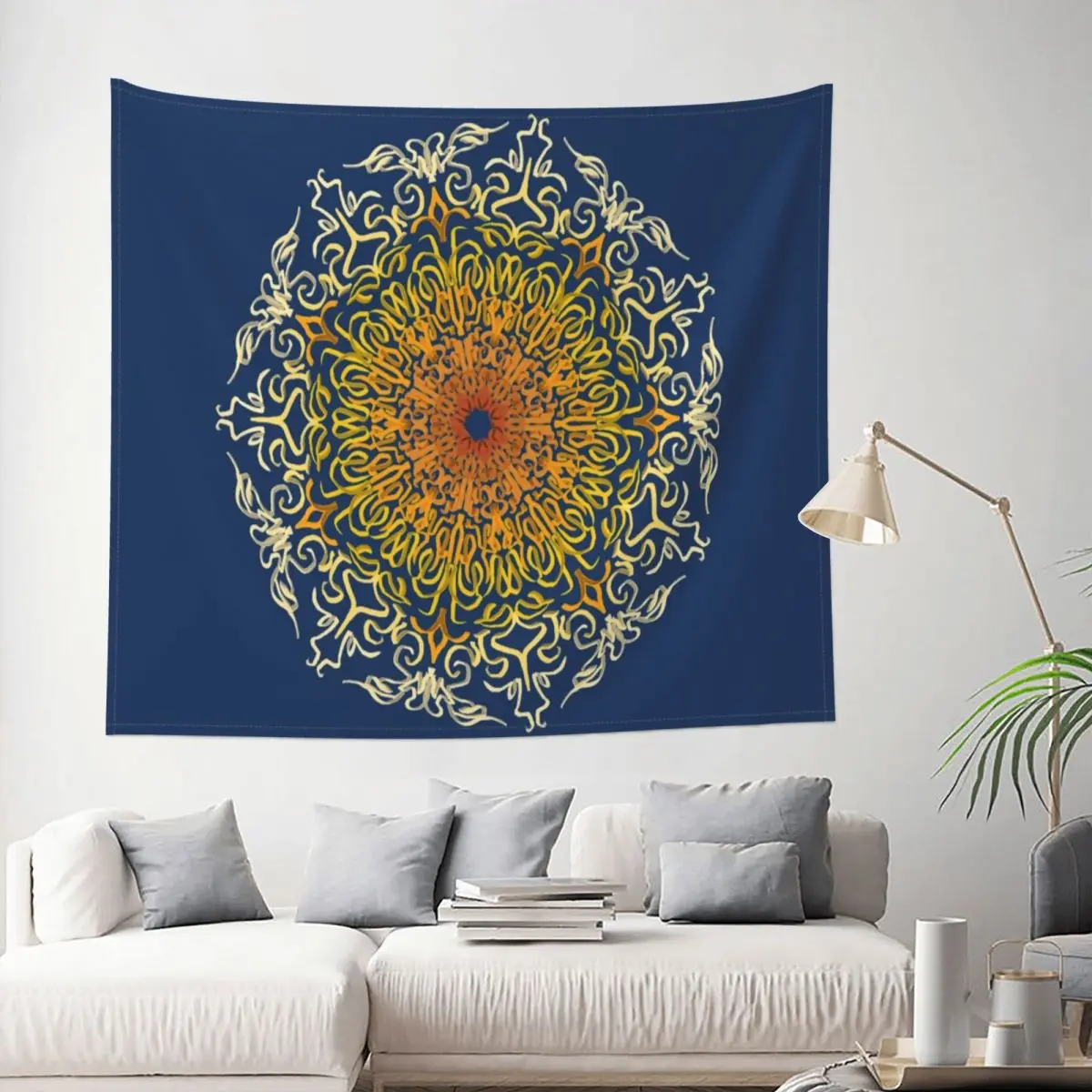 

Tapestry Angel Shield (Night) Mandala Flower Boho Sacred Decor Wall Room Home Decoration Hanging Living room Kawaii Cartom Gift