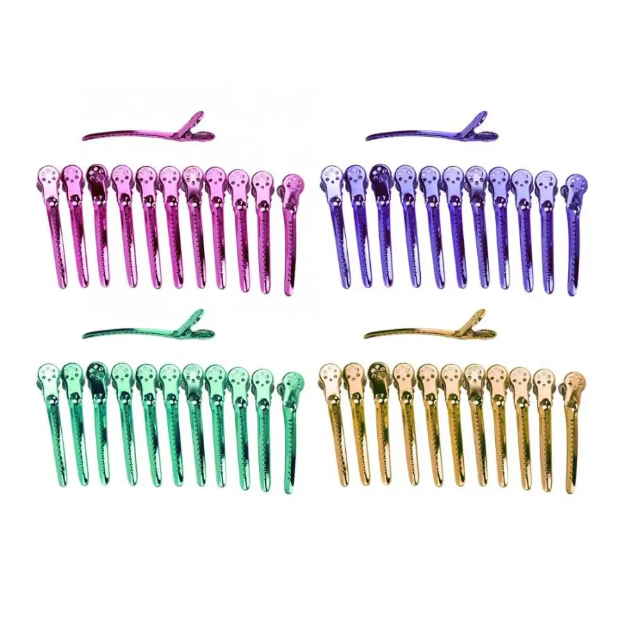 

12pcs Duckbilled Clip Steel Hairdressing Hairstyle Pin for Hair Salon Barber Shop Accessories