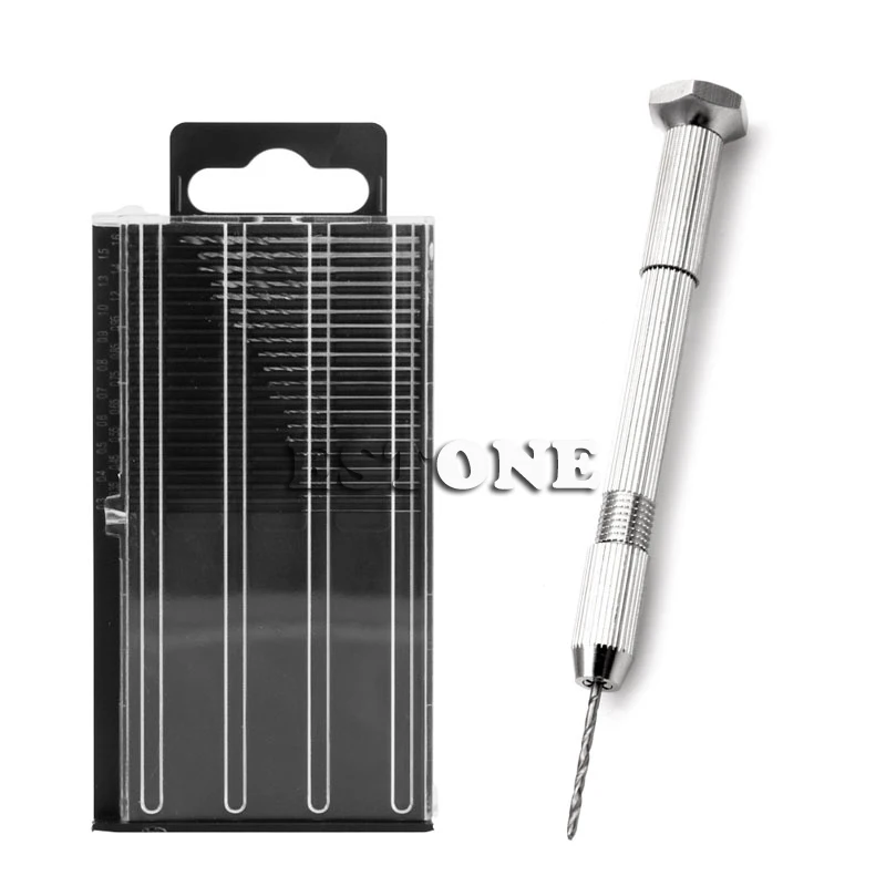 

Mini Spiral Hand Manual Drill Chuck Twist Pin Vise Bits Kits Jewelry Tool