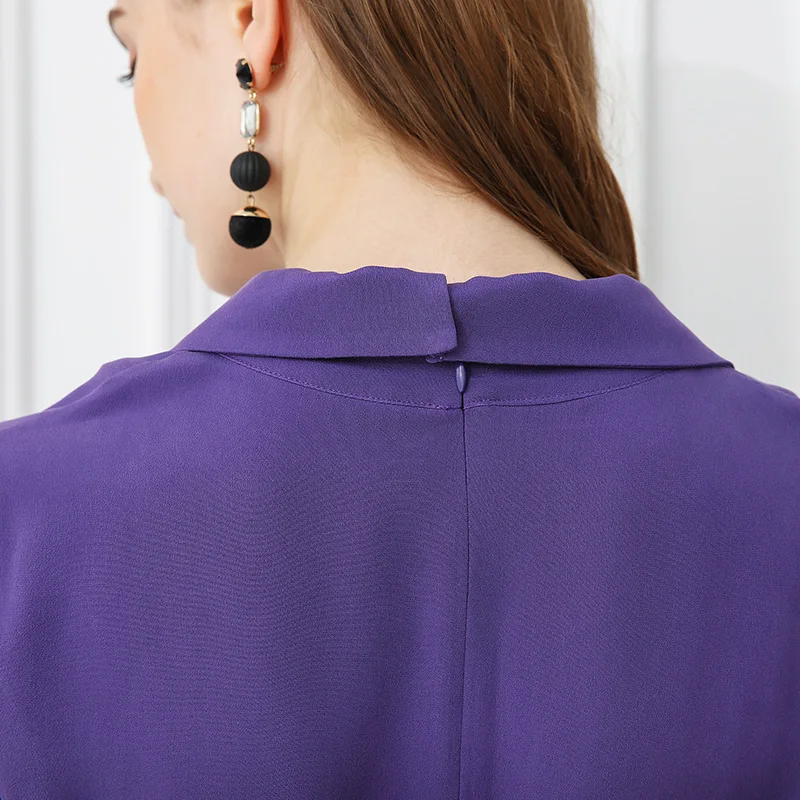 Женское офисное платье-карандаш VOA однотонное платье фиолетового размера плюс с