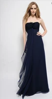 gust free shipping 2021 vestido de festa style formal fashion long chiffon party prom gown navy blue bridesmaid dresses